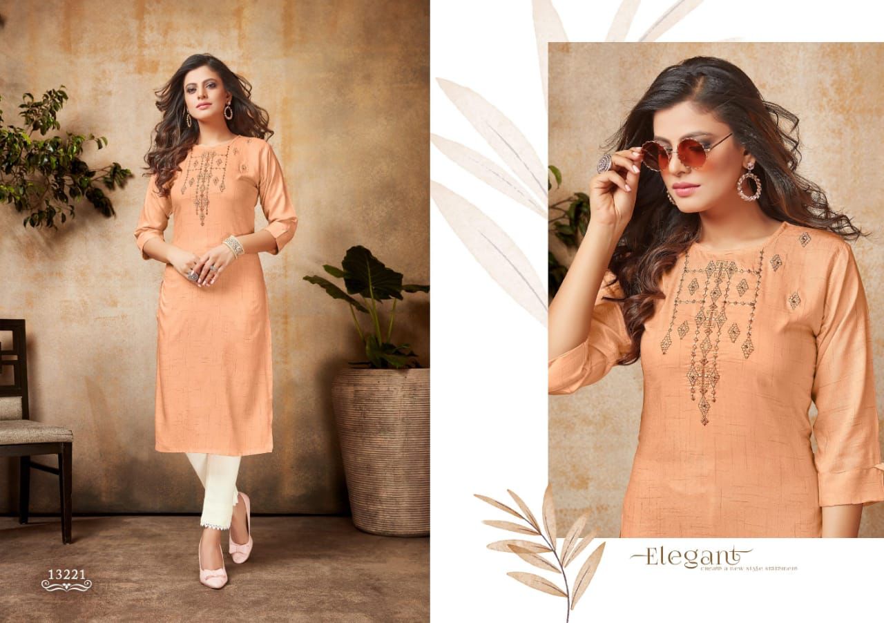 Kalaroop Jersey Rayon Designer Latest Fancy Wear Kurti Collection